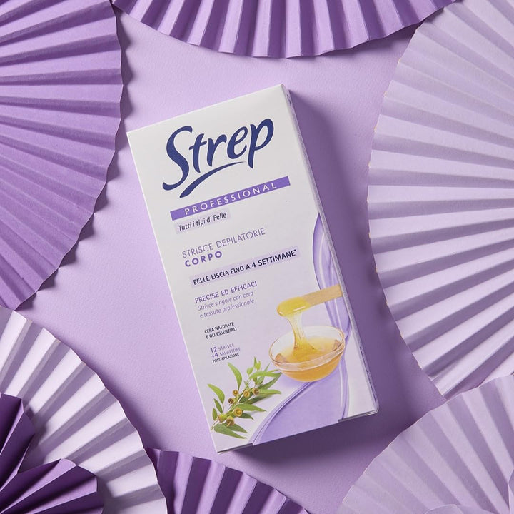 Enthaarungsmittel strisce depilatorie professionali corpo 12 strisce
