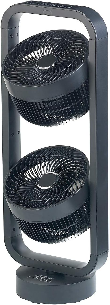 Carlo Milano Kühler: Standventilator mit 2 Rotoren, 3 Stufen, Oszillation, Timer, 70 Watt (Raumzirku