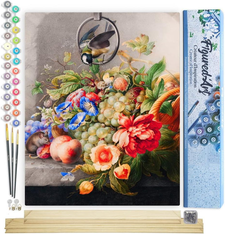 Figured'Art Malen Nach Zahlen Erwachsene Mit Rahmen Blumen und Obst - Herman Henstenburgh - Paint by
