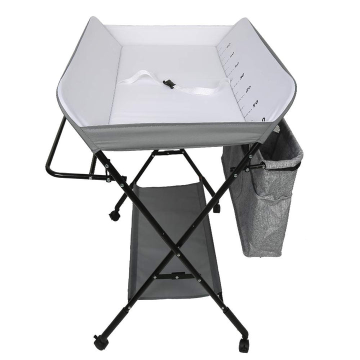 Wickeltisch Klappbar-Wickelkommode Babypflegetisch-Mobiler Wickelkombi mit Wickelauflage, Sicherheit