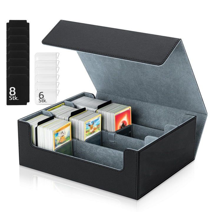 Card Deck Box for MTG,Gathering Kartenbox für 1800+ Karten mit Trennwänden,PU Leder Starkes Magnetic