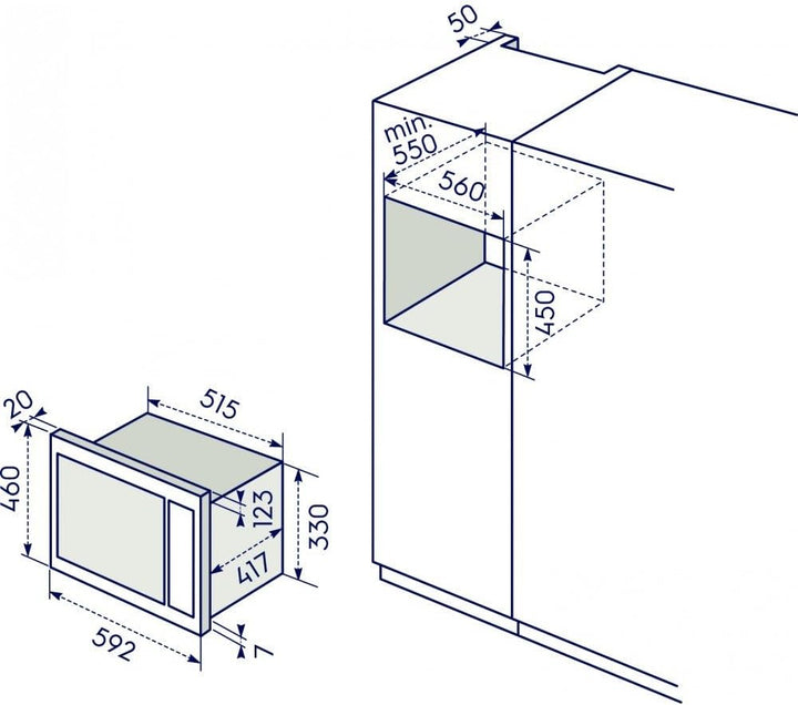 Electrolux ems26204ox Micro Wellen Einbauleuchte 26 L 900 W Edelstahl Fingerabdruckschutz