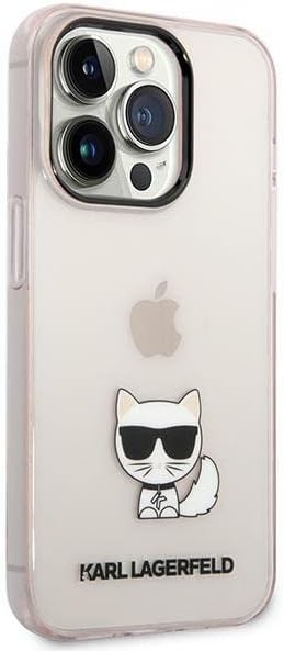 KARL LAGERFELD KLHCP14XCTTRI hülle für iPhone 14 Pro Max 6,7" hardcase rosa/pink Transparent Choupet