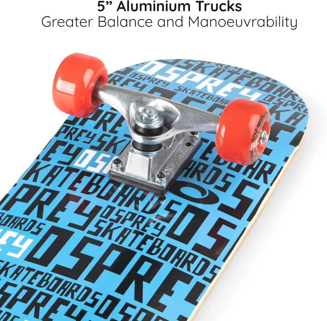 Osprey Absolute Anfänger Double Kick Trick Skateboard, 78,7 x 20,3 cm, Ahorndeck Wiederholen, Wieder