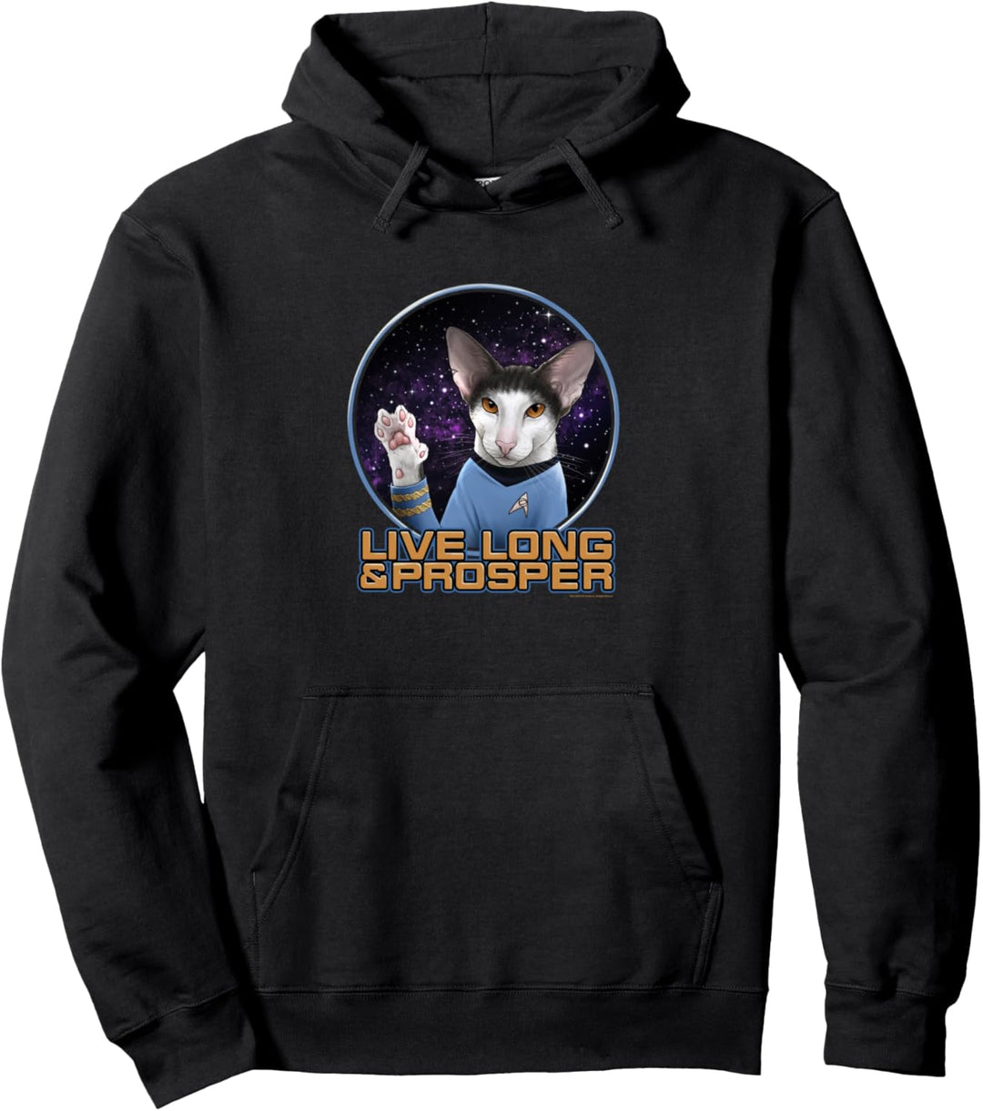 Star Trek: The Original Series Spock Cat Live Long & Prosper Pullover Hoodie