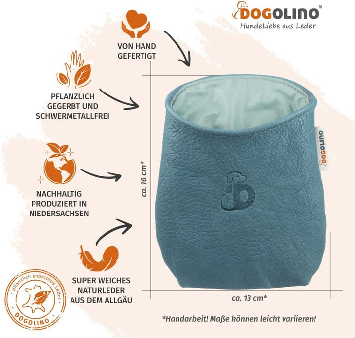 Pantolinos DOGOLINO® Leckerli-Beutel für Hunde aus Leder - Leckerlitasche - Futterbeutel für Hundetr