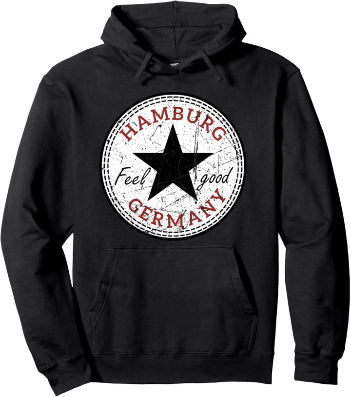 Hamburg Festival Rockmusik Vintage lustig im Used-Look Pullover Hoodie