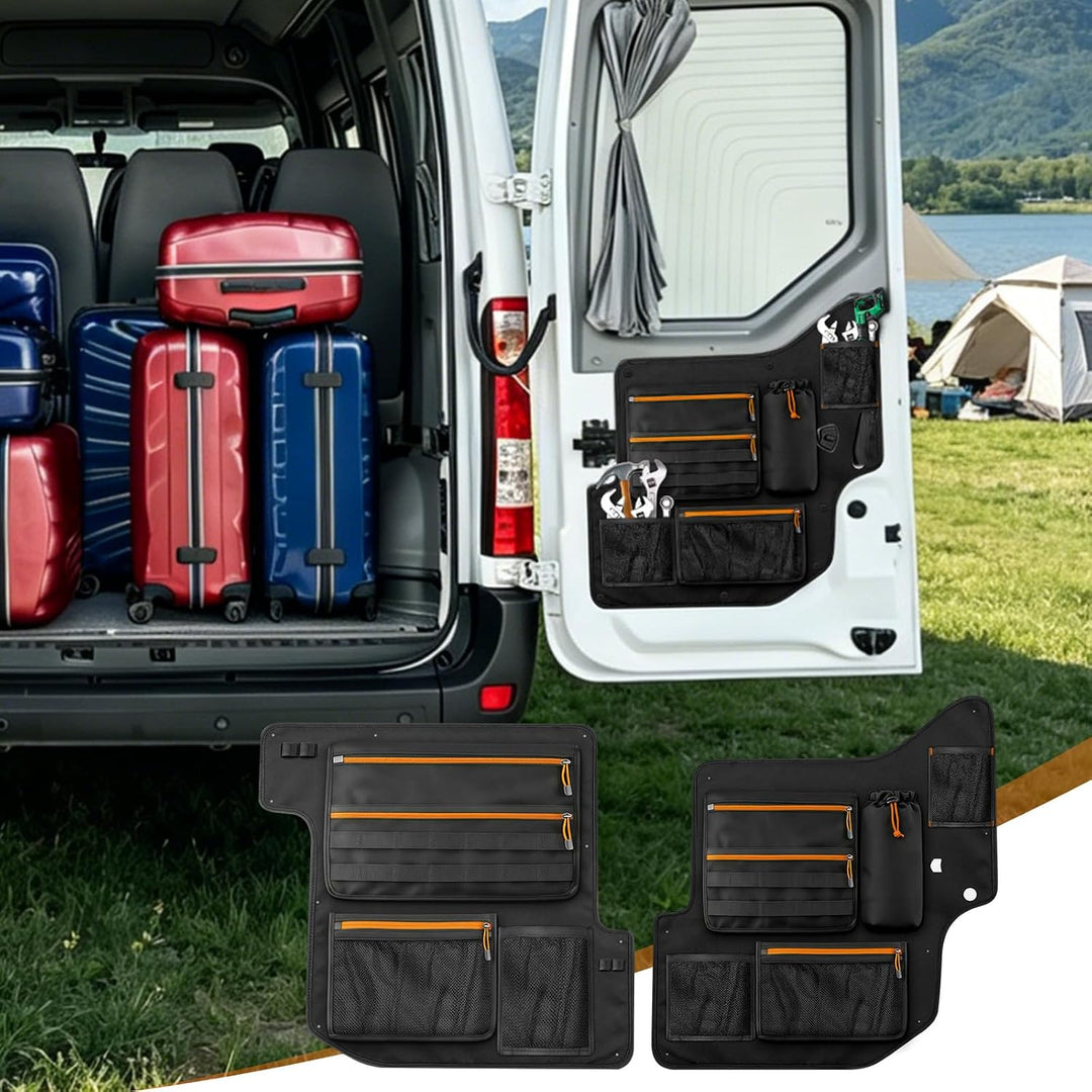 2PCS Scheunentür Lagerorganisator für Renault Master Opel Movano 2010-2021 | Stauraumsparer Scheunen