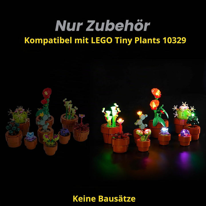 Led Licht Set für Lego 10329 Icons Mini Pflanzen (Kein Lego), Dekorationsbeleuchtungsset für Lego Ti