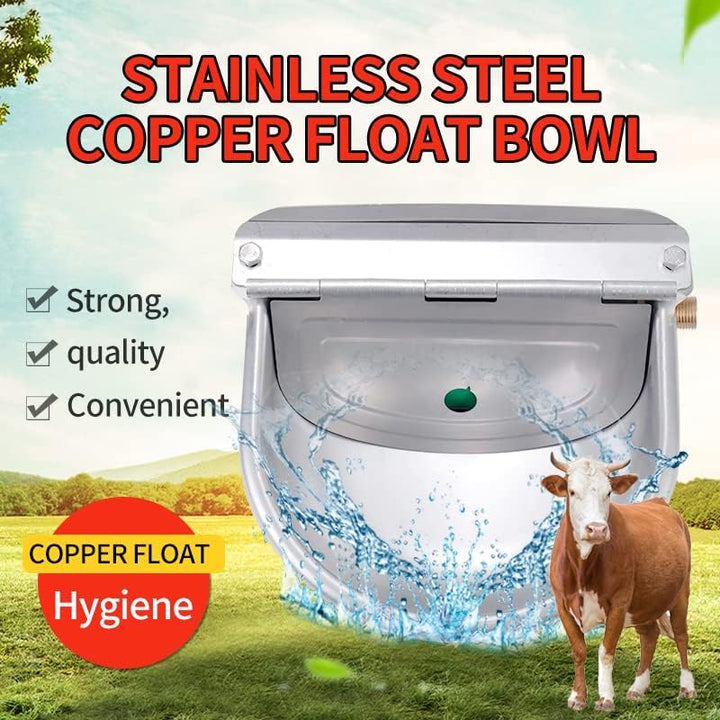 MOGOULUA Automatische Tränkebecken mit Kupfer Schwimmerventil Grosse Kapazität Edelstahl Rindertränk