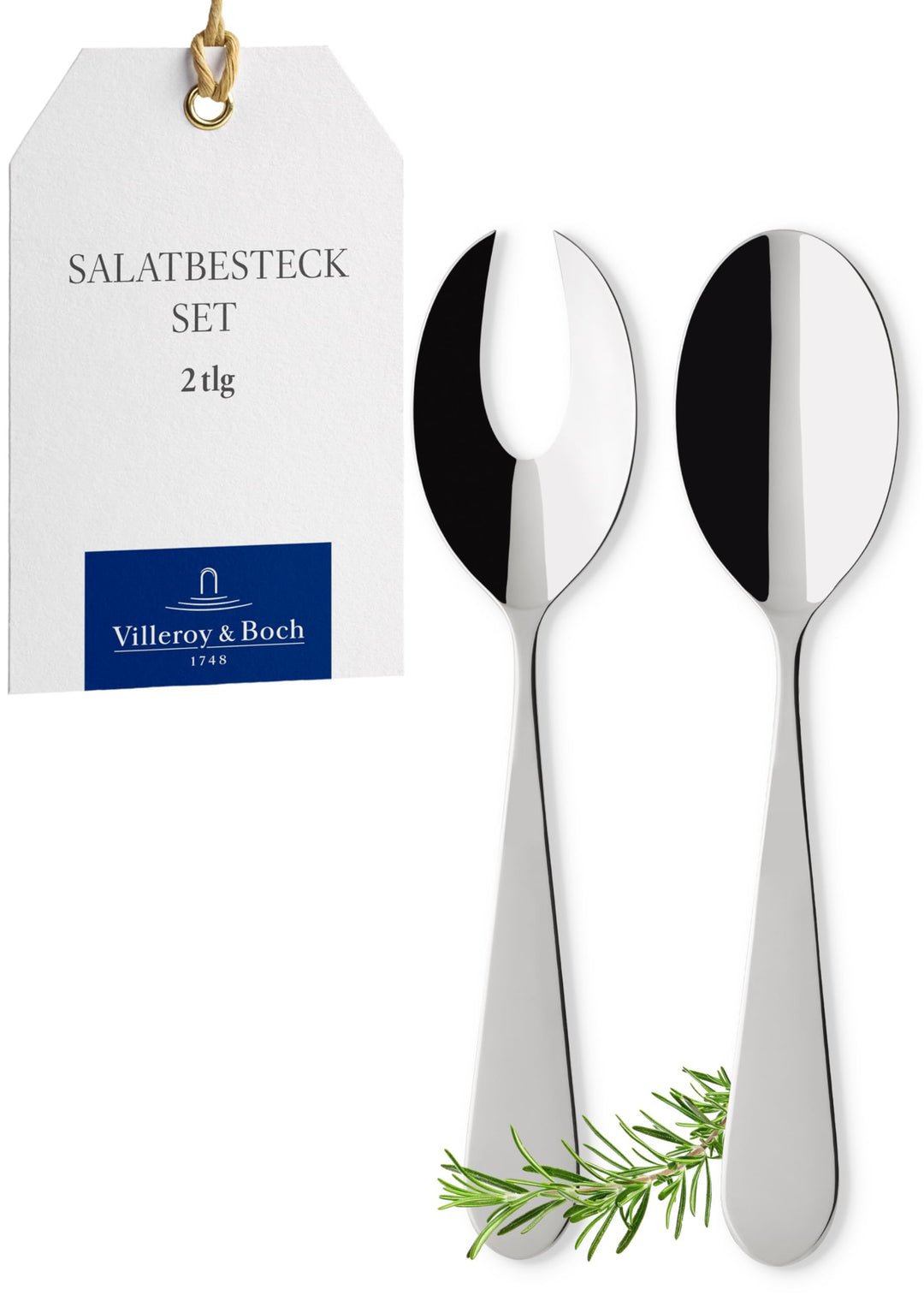Villeroy & Boch Villeroy und Boch Sereno XXL Salatservier-Set, 2-teilig, Edelstahl Besteckset für Sa