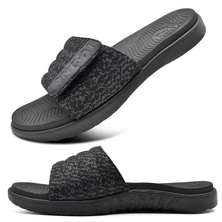ONCAI Dusch Badelatschen Herren mit Klettverschluss Offener Zeh Sports Badesandalen Sommer Freizeit