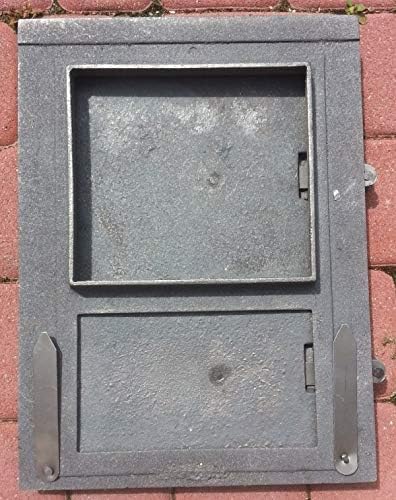 Home&Wood Ofentür Backofentür 34x26cm Gusseisen Türchen Steinofentür HOLZOFENTÜR KAMINOFENTÜR DOPPEL