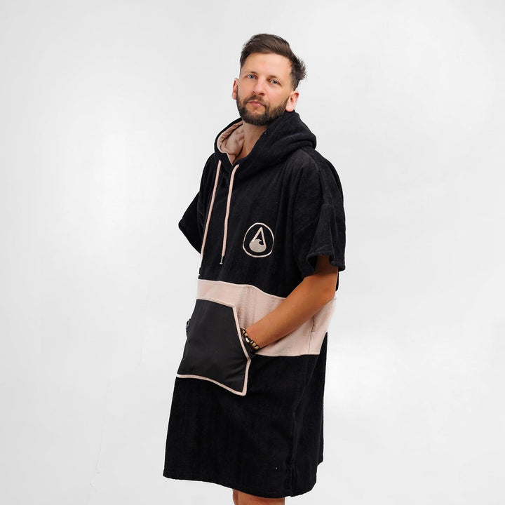 WAVE HAWAII Barravento Surfponcho für Körpergrössen 160-190 cm Poncho 100% ÖKO Baumwolle Velours Umk