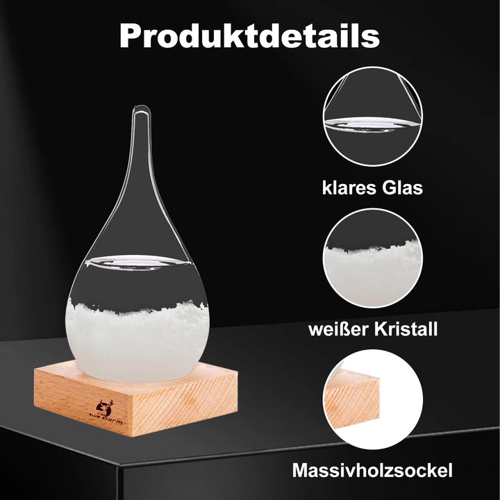 Sturmglas Mode Kreative Wassertropfen Glas Barometer Sturmglas zur Wettervorhersage Coole Ausgefalle