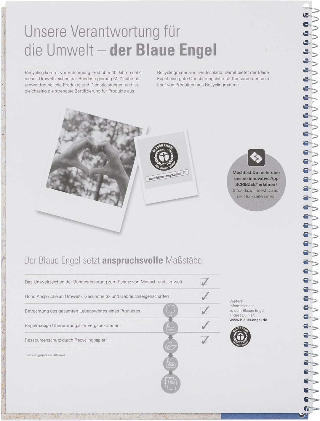 Oxford Recycling Collegeblock A4 liniert mit Doppelrand, 80 Blatt, 10 Stück, A4 liniert mit Doppelra