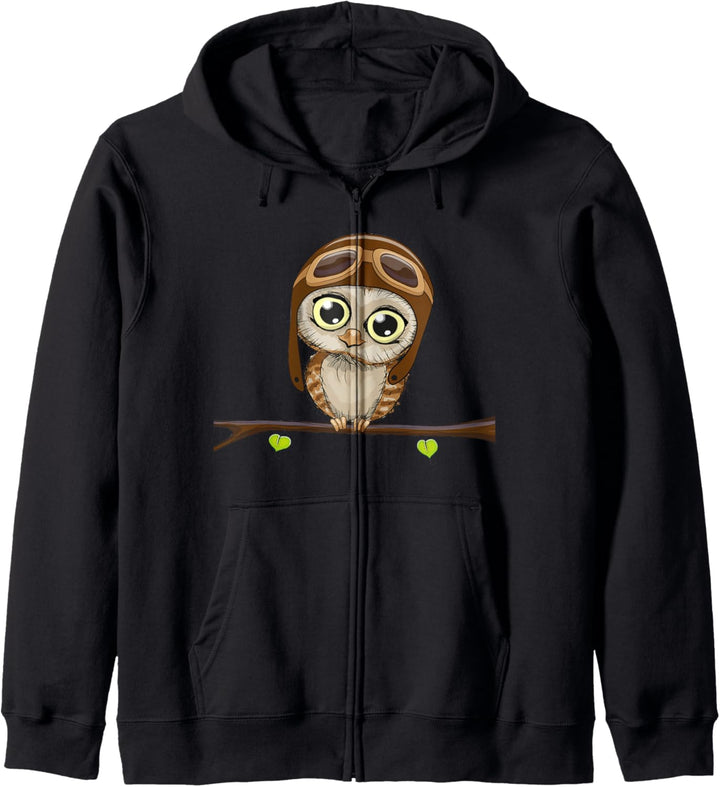 Die süsse kleine Piloteneule sieht dich mit Liebe an Kapuzenjacke