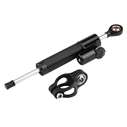 Keenso Motorrad CNC Lenkungsdämpfer, Universal Dämpfer Stabilisator Linear umgekehrt mit Montagehalt