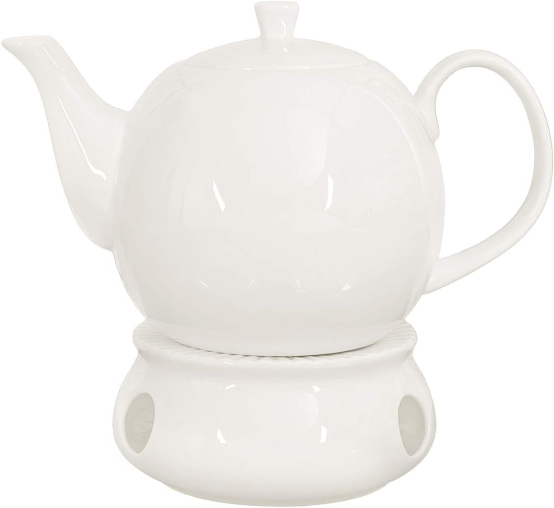 tea4chill Buchensee Teekanne/Kaffeekanne 1,5 Liter mit Stövchen. Fine Bone China Premium Qualität in