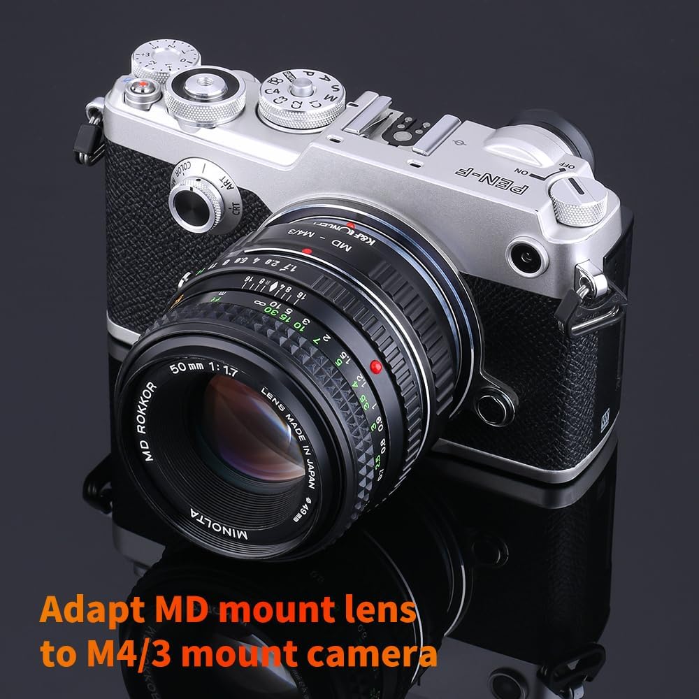 K&F Concept MD - M4/3 Objektiv Mount Adapter Ring für Minolta MD Mount Objektiv auf Micro 4 3 Kamera