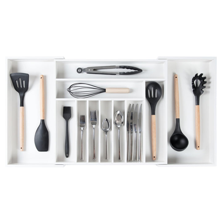 KitchenEdge Hochwertiger Besteck- und Utensilien-Organizer für Küchenschubladen, lebensmittelecht, e