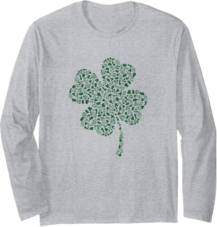 Disney Mickey And Friends St. Patrick's Tag Icon Fill Langarmshirt