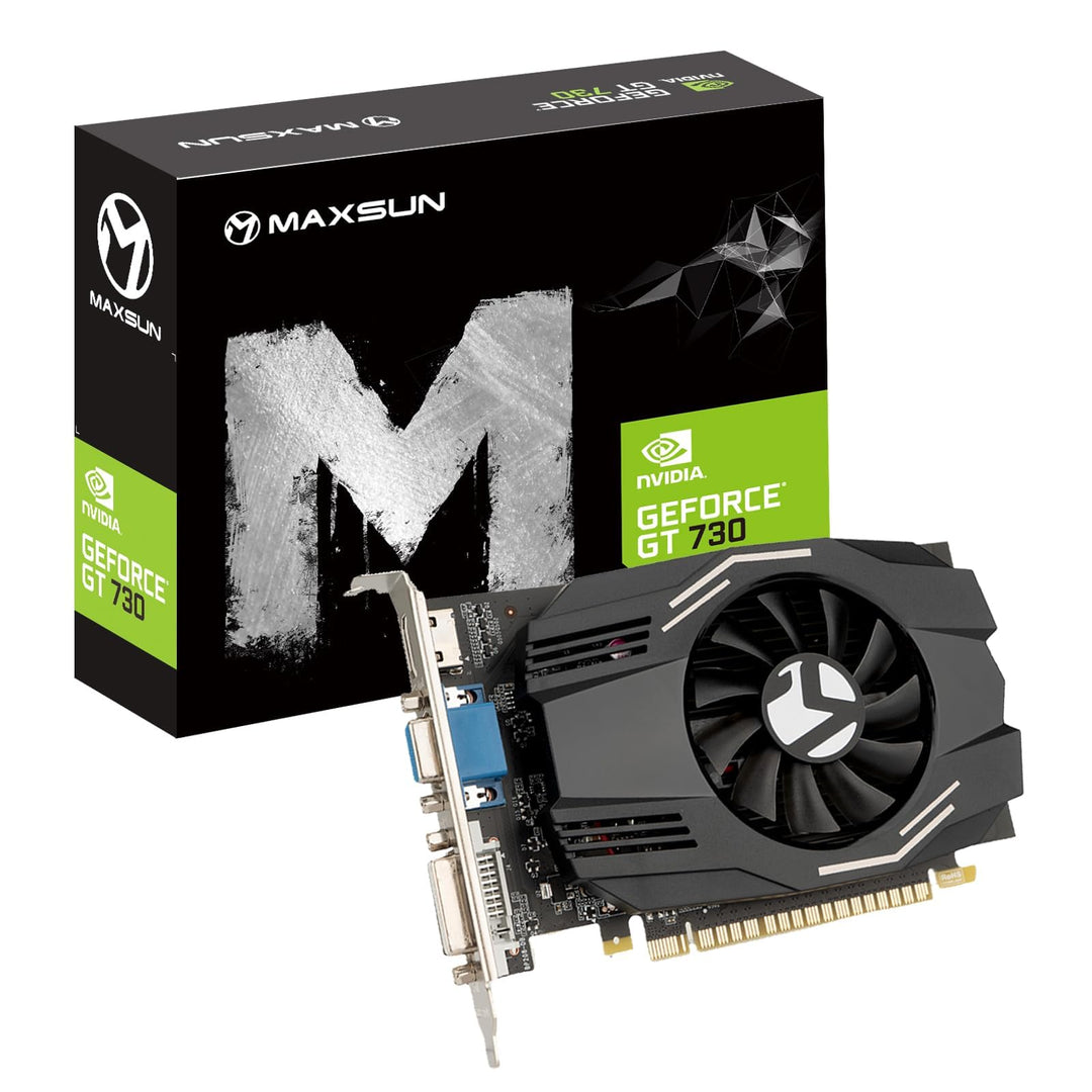 MAXSUN Grafikkarten GT 730 4 GB Externe Grafikkarte Nvidia GPU für Computer PC 128 Bit DDR3 ITX Desi