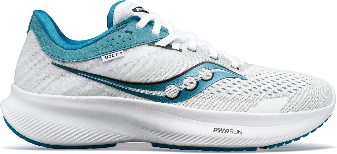 Saucony Damen Ride 16 Sneaker 36 EU Weiss Tinte, 36 EU Weiß Tinte