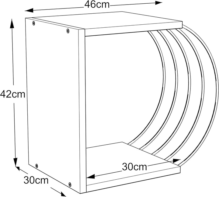 [en.casa] Beistelltisch Vefsn Kaffeetisch 46x30x42cm Wohnzimmertisch Walnuss/Chrom Walnuss / Chrom,