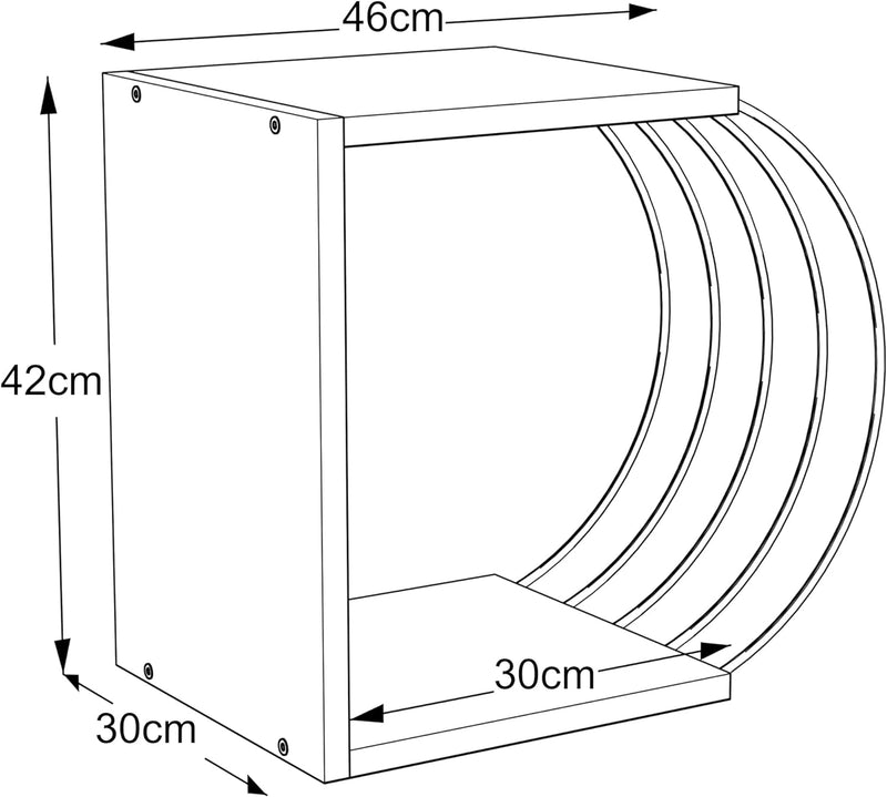 [en.casa] Beistelltisch Vefsn Kaffeetisch 46x30x42cm Wohnzimmertisch Walnuss/Chrom Walnuss / Chrom,