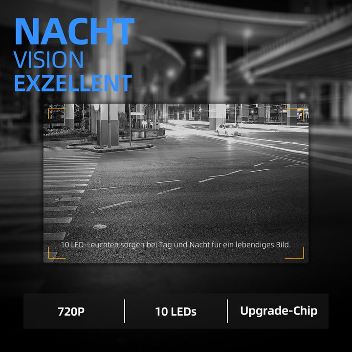 eRapta HD 1080P Rückfahrkamera, AHD-kompatibel, Metallgehäuse, IP69 wasserdichtes Universal Rückfahr