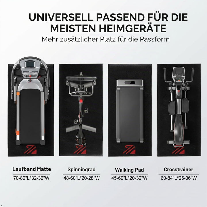 BUCKLOS Heimtrainer-Matte, kompatibel mit Peloton-Fahrrädern, verbesserte Dicke 6 mm, langsamer Rück
