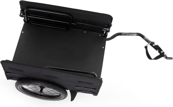 qeedo Cargo Trailer Fahrradanhänger Lastenanhänger, Fahrrad Transportanhänger, klappbar Schwarz, Sch