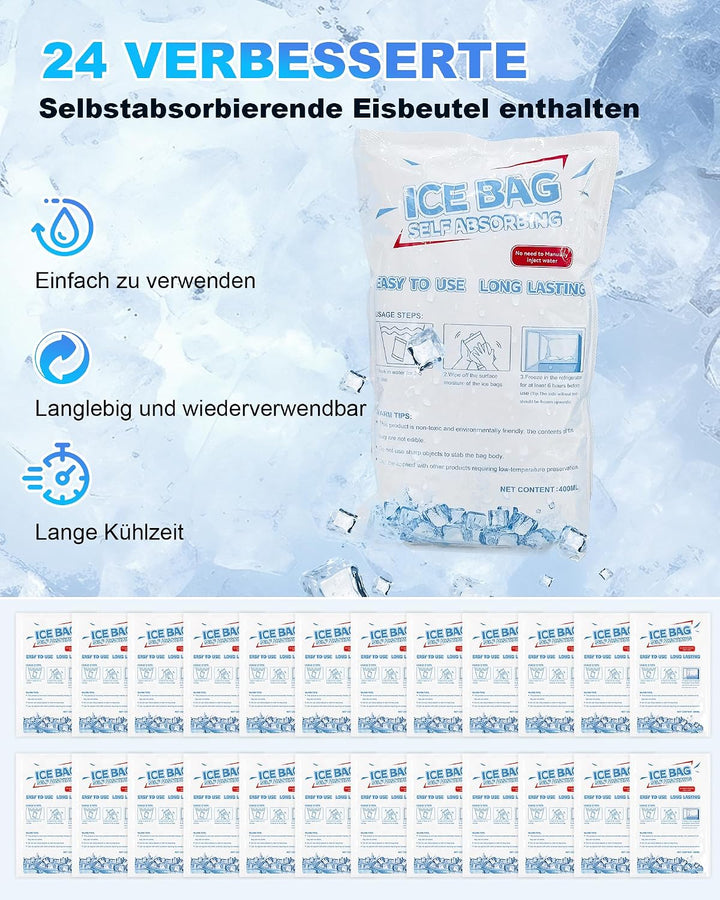 FERNIDA Kühlweste, Eisweste Cooling Weste mit 24 Eisbeutel für Sommer im Freien Heisses Wetter, Jage