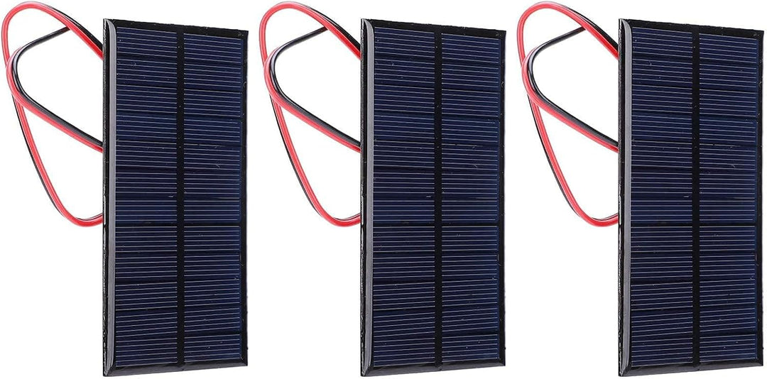 3pcs Solarpanel Solarmodul, DC 6V 1W Polysilicium Solarpanel Zelle Leistungsmodul Solarzelle Photovo