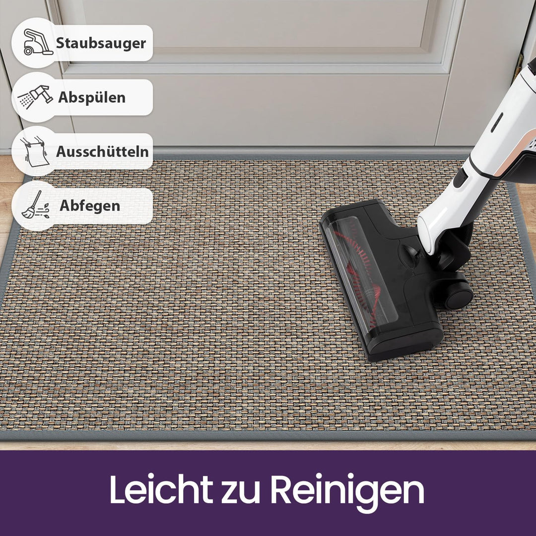 DEXI Fussmatte Innen 120 x 180 cm, rutschfest Schmutzfangmatte mit Gummirücken, absorbierend Fussmat