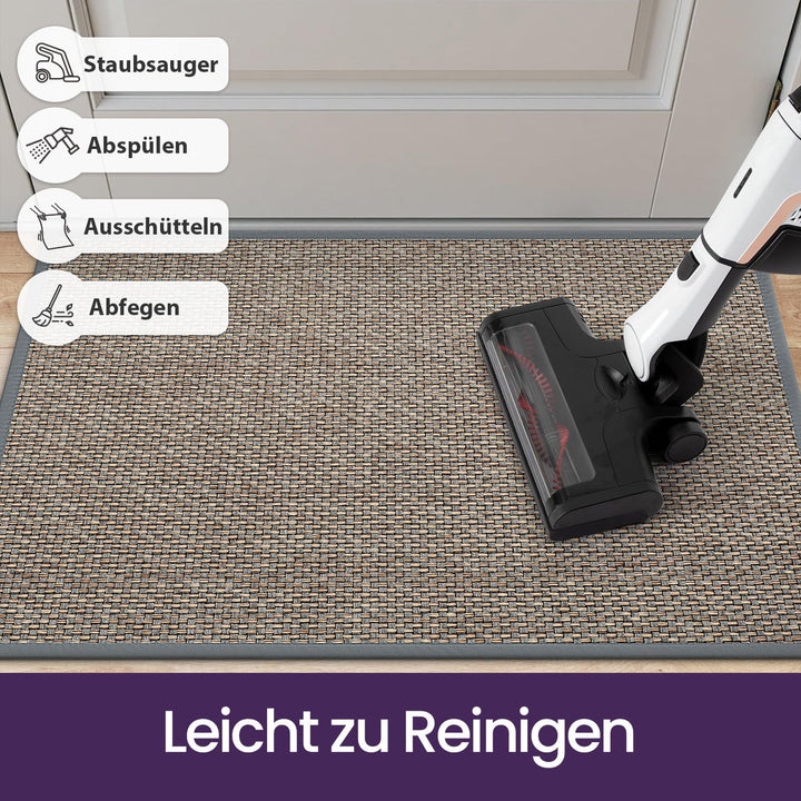 DEXI Fussmatte Innen 120 x 180 cm, rutschfest Schmutzfangmatte mit Gummirücken, absorbierend Fussmat