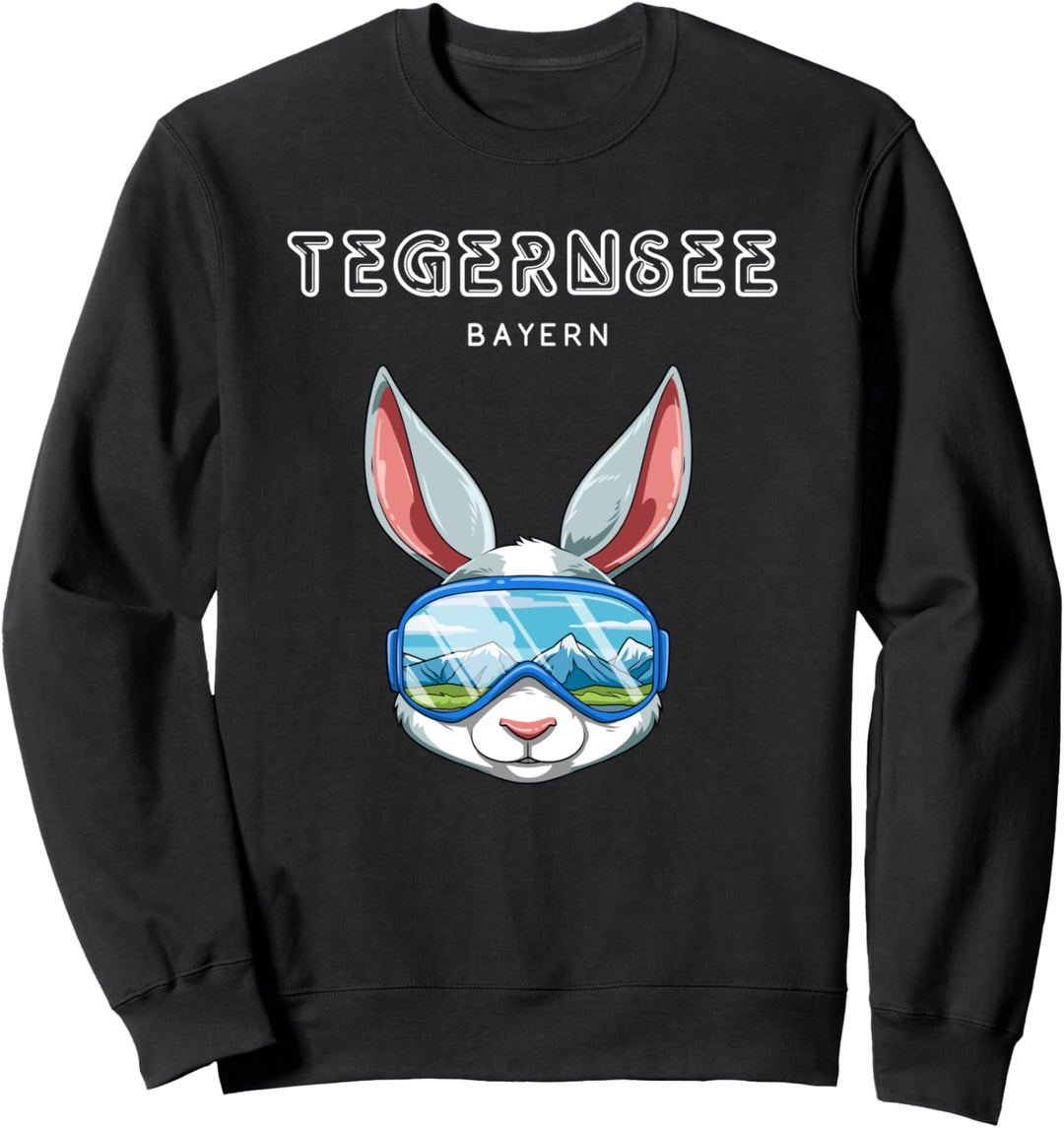 Tegernsee Bayern Snowboard Ski Hase Wintersport Sweatshirt