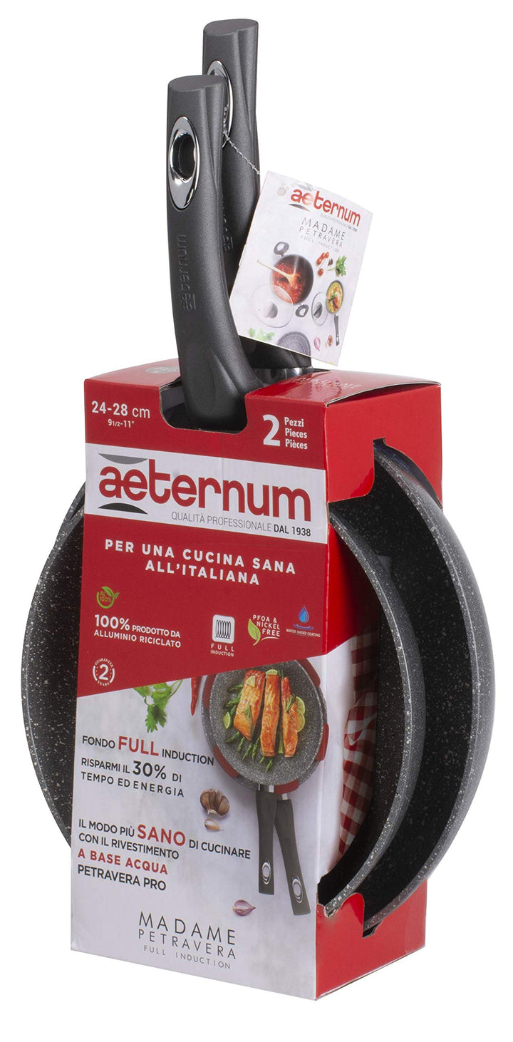 Aeternum Madame Petravera 3.0 Pfannenset aus Aluminium, induktionsgeeignet, 24/28 cm Bis Padelle Mad