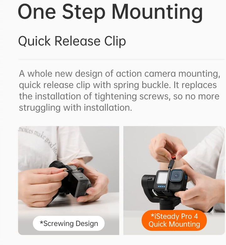 Hohem iSteady Pro 4 Action-Kamera Gimbal 3-Achse Spritzwassergeschützter Stabilisator für GoPro Hero