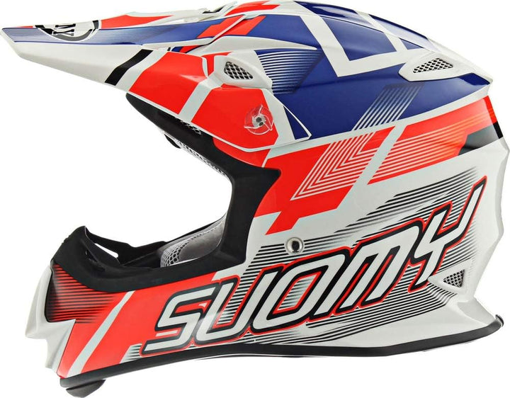 Suomy MX Jump Special Helm Rot Weiss Blau Einheitsgrösse, Einheitsgrösse