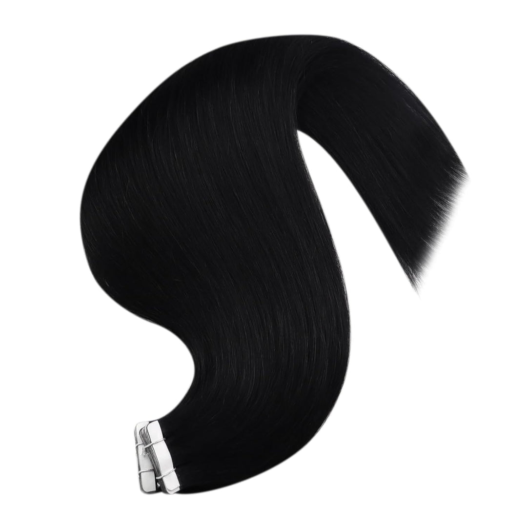 YoungSee Echthaar Extensions Tape Schwarz Tape Extensions Echthaar Schwarz Tape in Extensions Echtha