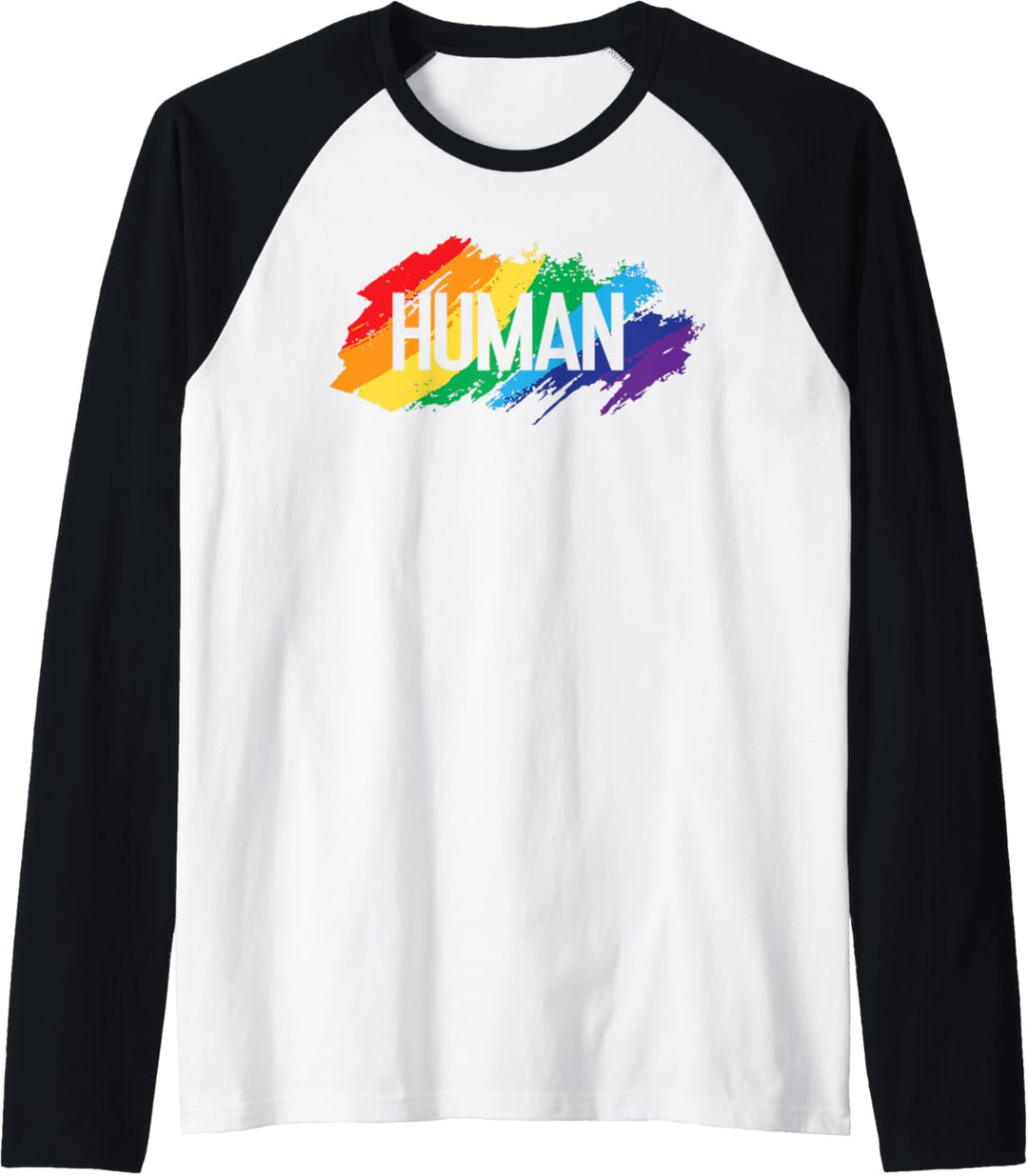 Human | Regenbogen Lesben Lustiges Pride Month Raglan