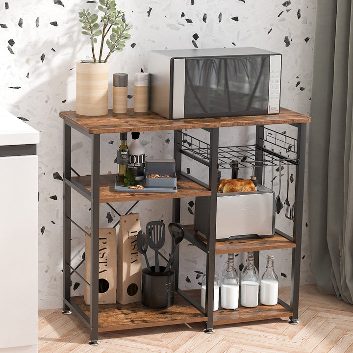 SogesHome Küchenregal Bäcker Regal Standregal 3 Ablage Halter Küchen regallagerung Küchenwagen Servi