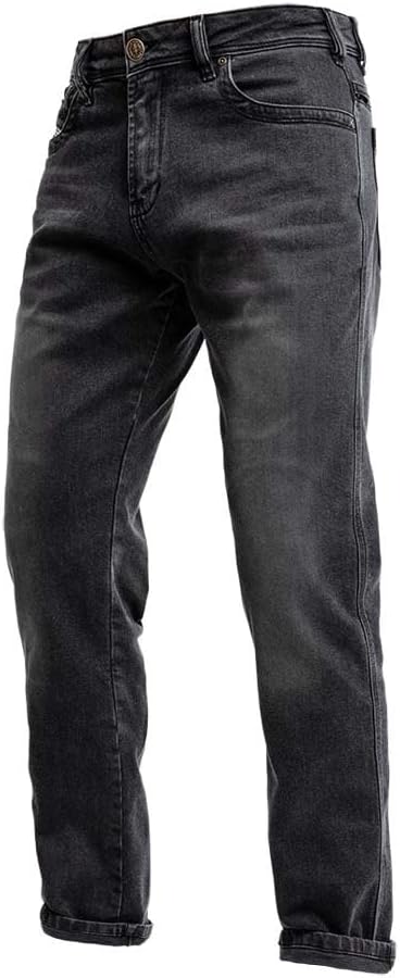 John Doe Taylor Monolayer XTM Motorrad Jeans Stretch Atmungsaktiv mit Protektoren 31W / 32L Schwarz,