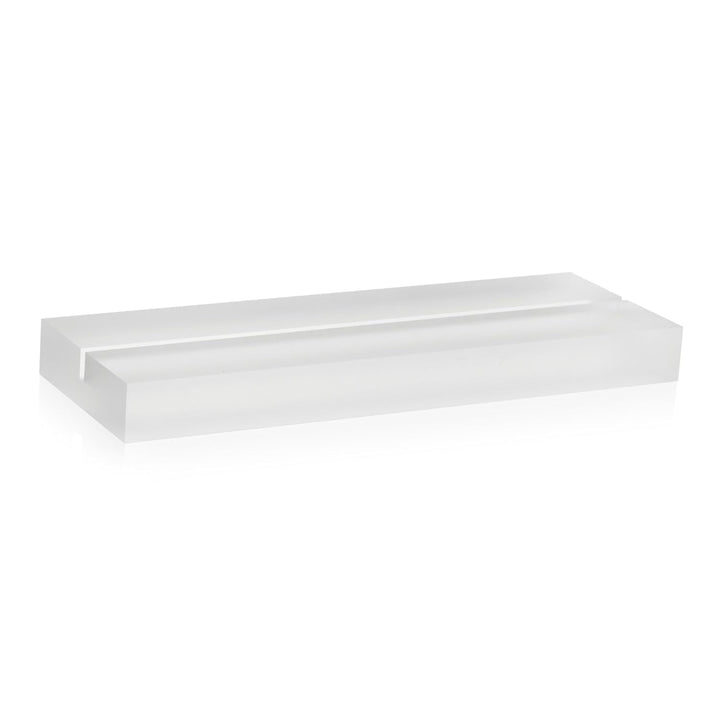 DIN A4 Werbeaufsteller mit massiver, satinierter PLEXIGLAS® Basis/T-Ständer/T-Aufsteller als Tischau