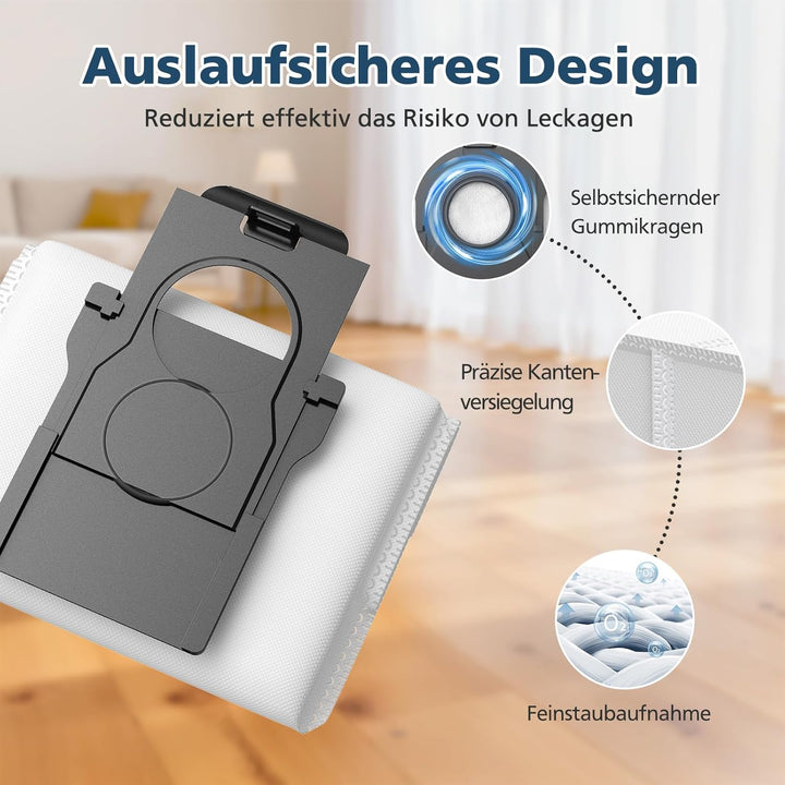 14 Stück Staubbeutel für Dreame L20/X30/X40/X50 Ultra Complete, L10s/L10/L40s/L10s Pro/L40/L50/Aqua1