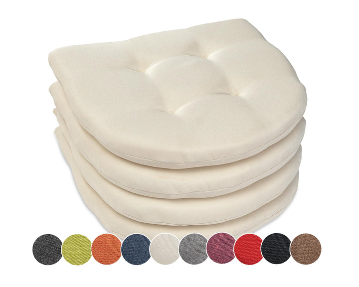 sunnypillow 4er Set Stuhlkissen 40x40 cm - Sitzkissen Stuhl 5cm dick - Sitzpolster für Stühle, Bänke