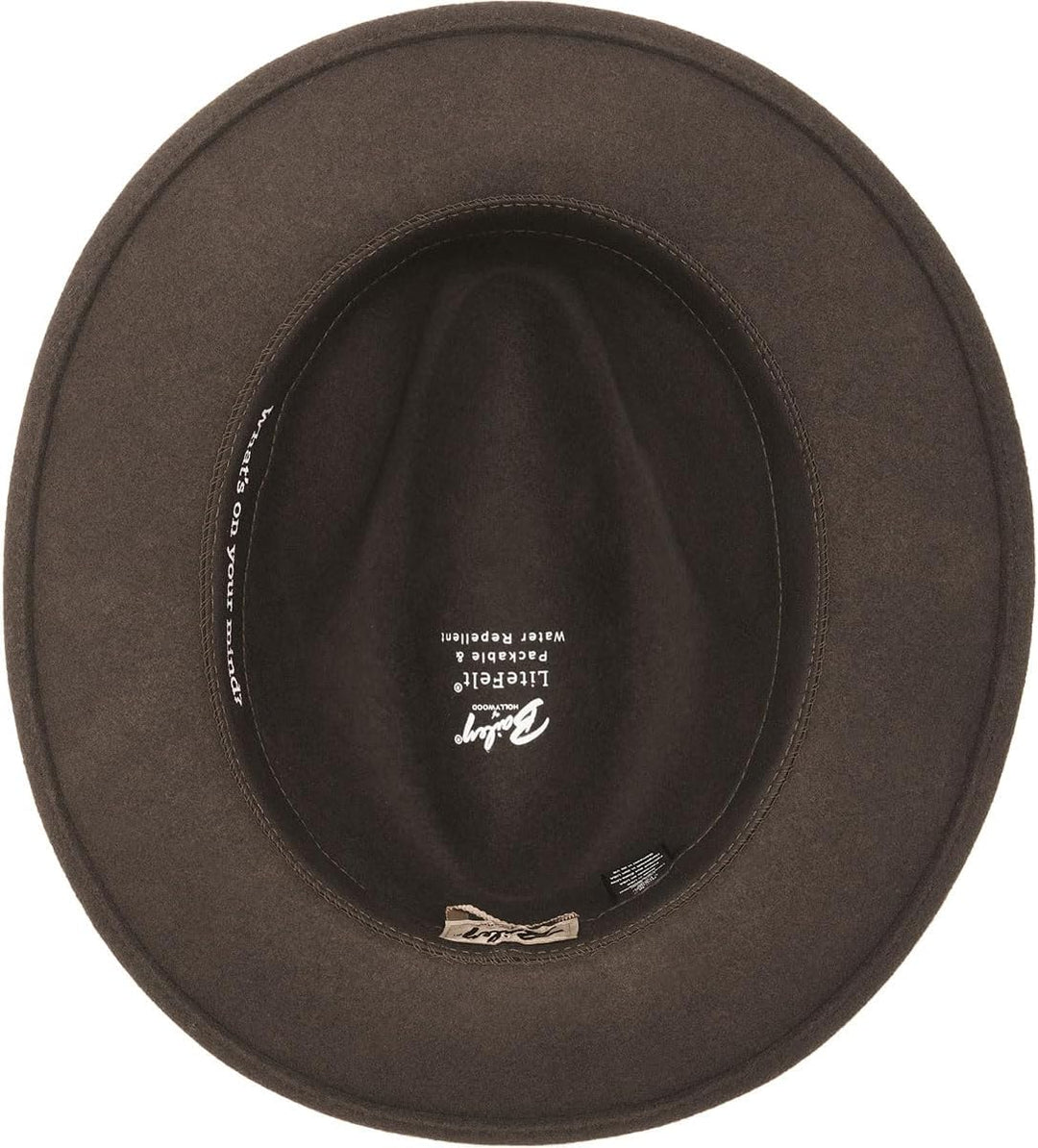 Bailey 1922 Acker Fedora Litefelt Hut Wollhut Wollfilzhut Regenhut Outdoorhut (L (58-59 cm) - braun)