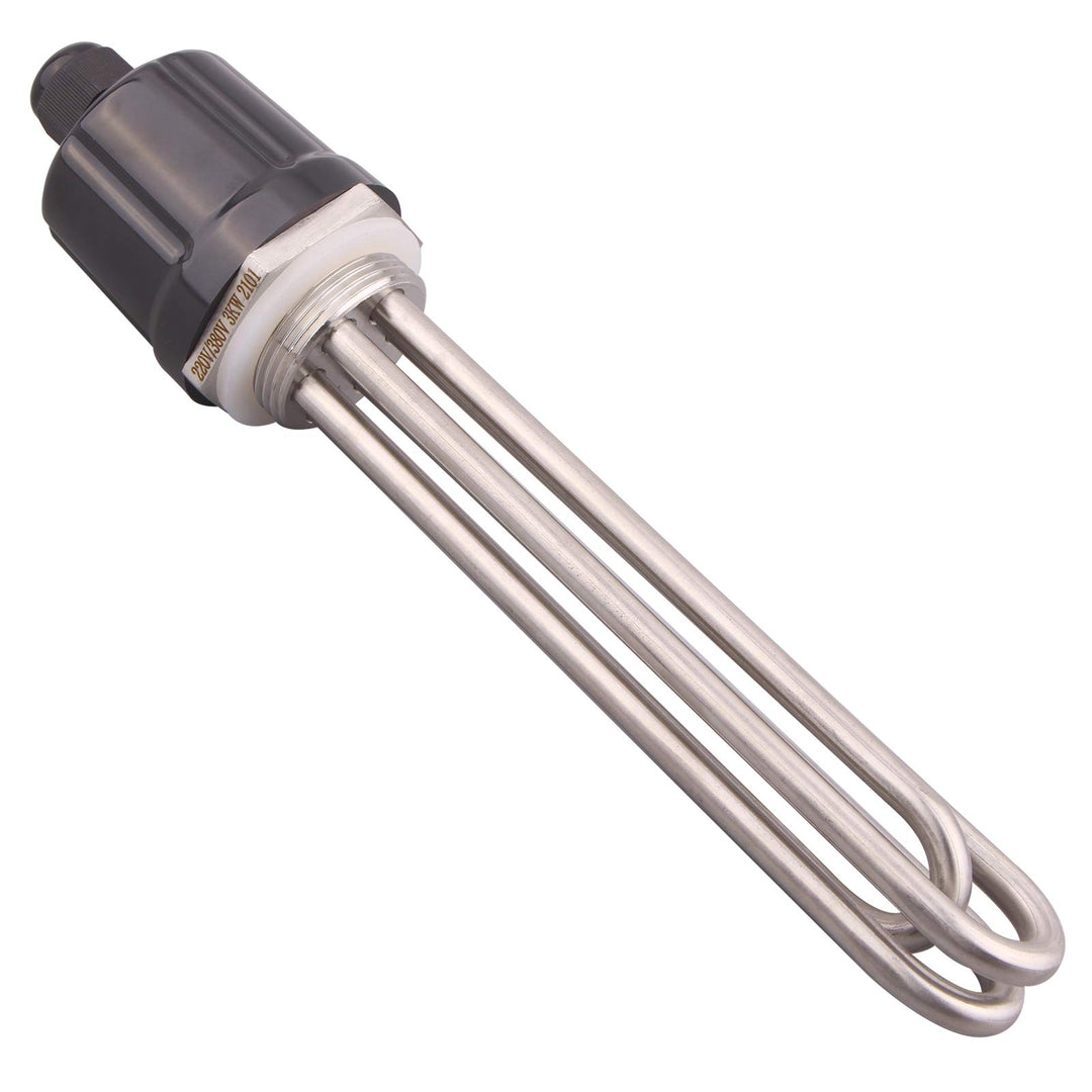 DERNORD 1-1/4 Zoll Heizelement 3U Typ Elektrischer Brühwassererhitzer BSP Gewinde Edelstahlflansch (